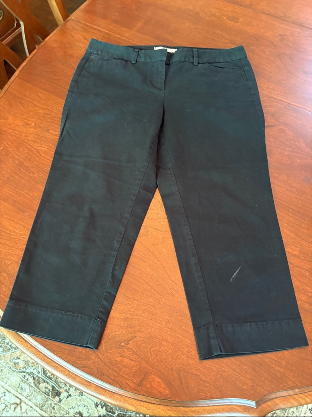 LOFT Black Cropped Ankle Pants